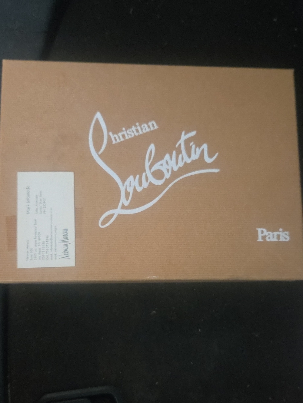 Christian Louboutin Men's Shoe Box in Brown with White Logo. So Kate Hawaii